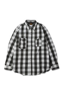 Y1945 FLANNEL SHIRT BROCK CHECK - WHITE (602-261-04)