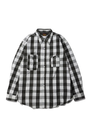 Y1945 FLANNEL SHIRT BROCK CHECK - WHITE (602-261-04)