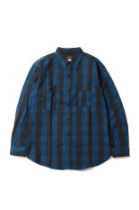 Y1945 FLANNEL SHIRT BROCK CHECK - BLUE (602-261-04)