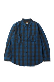Y1945 FLANNEL SHIRT BROCK CHECK - BLUE (602-261-04)