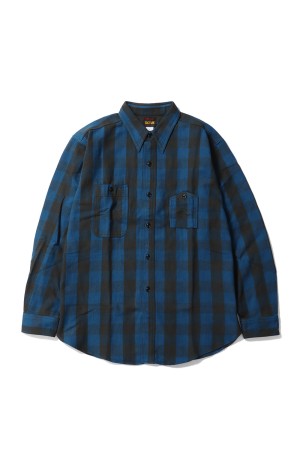 Y1945 FLANNEL SHIRT BROCK CHECK - BLUE (602-261-04)