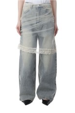 Tulle Skirt Layered Denim - BLUE (31261465603)