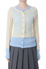 2way Neck Bicolor Comfort Top - YELLOW (21261415302)