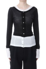 2way Neck Bicolor Comfort Top - BLACK (21261415302)