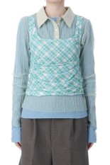 Three-Piece Sheer Polo Top - MINT GREEN (21261415201)