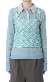 Three-Piece Sheer Polo Top - MINT GREEN (21261415201)