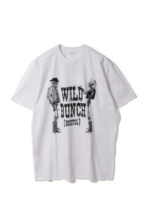 WILD BUNCH×AKA SIX×FRAGMENT / T-SHIRT - COWBOYS / WHITE×BLACK (TSWC01)