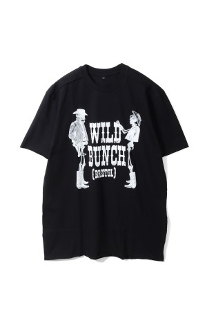 WILD BUNCH×AKA SIX×FRAGMENT / T-SHIRT - COWBOYS / BLACK×WHITE (TSBC01)