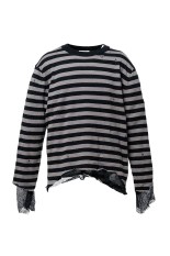 Distressed Border Mohair Sweater - BROWN (G15PO071) | セレクト