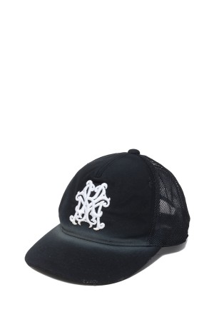 CA4LA x KAMIYA Distressed KMY Mesh Cap - BLACK (G16CA103)
