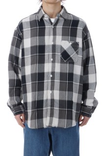 Flannel Plaid Field Shirt - Black (N26SG011)