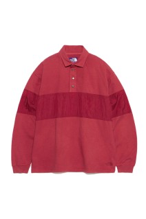 Garment Dyed Field Rugby Shirt - Red (N26SH026)