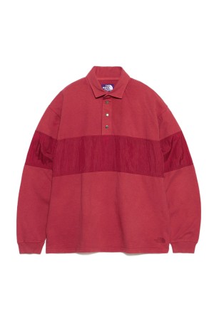 Garment Dyed Field Rugby Shirt - Red (N26SH026)