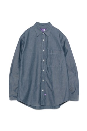 Regular Collar Chambray Field Shirt - Indigo Bleach (N25FG061)