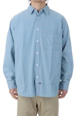 Regular Collar Chambray Field Shirt - Indigo Bleach (N25FG061)