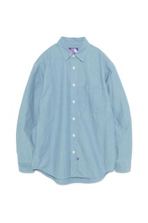 Regular Collar Chambray Field Shirt - Indigo Bleach (N25FG061)