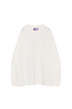 8oz Field Long Sleeve Pocket Tee - Off White (N25FT063)