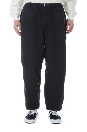 Ripstop Wide Cropped Field Pants - Black (N25SC106)