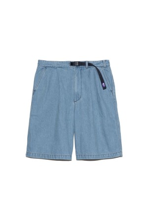 Denim Tuck Field Shorts - Indigo Bleach (N26SD074)