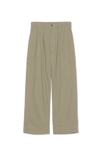 Silk Nep Cotton Twill Deck Pants - Khaki Beige (S26SC032)