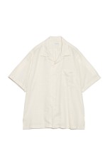 Open Collar Panama S/S Shirt - Off White (S26SG066)