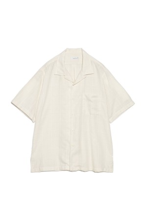 Open Collar Panama S/S Shirt - Off White (S26SG066)