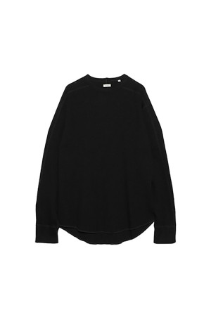 Crew Neck Thermal Sweat - Black (S25SH102)