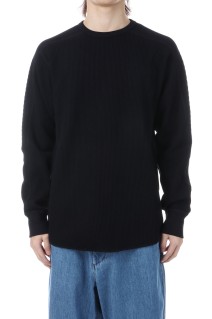 Crew Neck Thermal Sweat - Black (S25SH102)