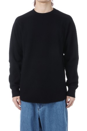Crew Neck Thermal Sweat - Black (S25SH102)