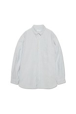 Button Down Stripe Wind Shirt - Navy (S26SG080)