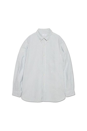 Button Down Stripe Wind Shirt - Navy (S26SG080)