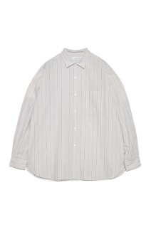 Regular Collar Stripe Wind Shirt - Gray (S26SG086)