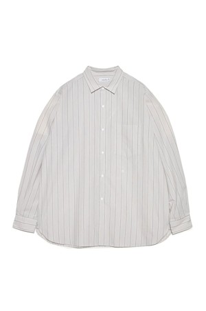Regular Collar Stripe Wind Shirt - Gray (S26SG086)