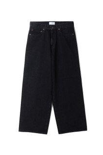 WIDE FIT DENIM PANT- BLACK (P003)