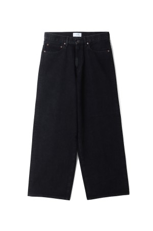 WIDE FIT DENIM PANT- BLACK (P003)
