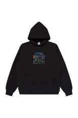 CAMOUFLAGED RHINE STONED OG LABEL HOODIE - BLACK (BEPSS26CS02)
