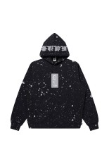 SPLATTERED REFLECTOR HWC LABEL HOODIE - BLACK (BEPSS26CS13)