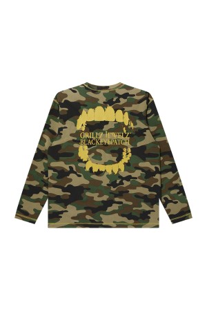 GRILLZ JEWELZ GOLDTEETH THERMAL L/S TEE - WOODLAND CAMO (BEPSS26LT09)