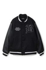 OE BIG B MELTON VARSITY JACKET - BLACK (BEPSS26OT01)