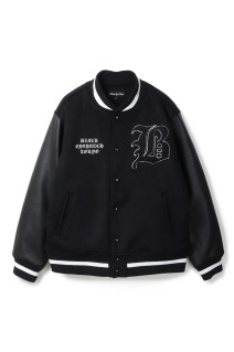 OE BIG B MELTON VARSITY JACKET - BLACK (BEPSS26OT01)
