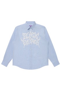 GRINDCORE LOGO STRIPED L/S SHIRT - BLUE (BEPSS26TP16)