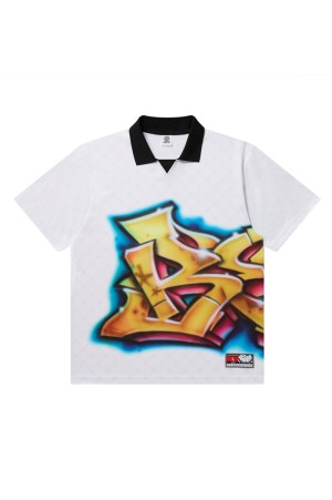 GRAFFITI OVER B EMBLEM S/S GAME SHIRT - WHITE (BEPSS26TP19)