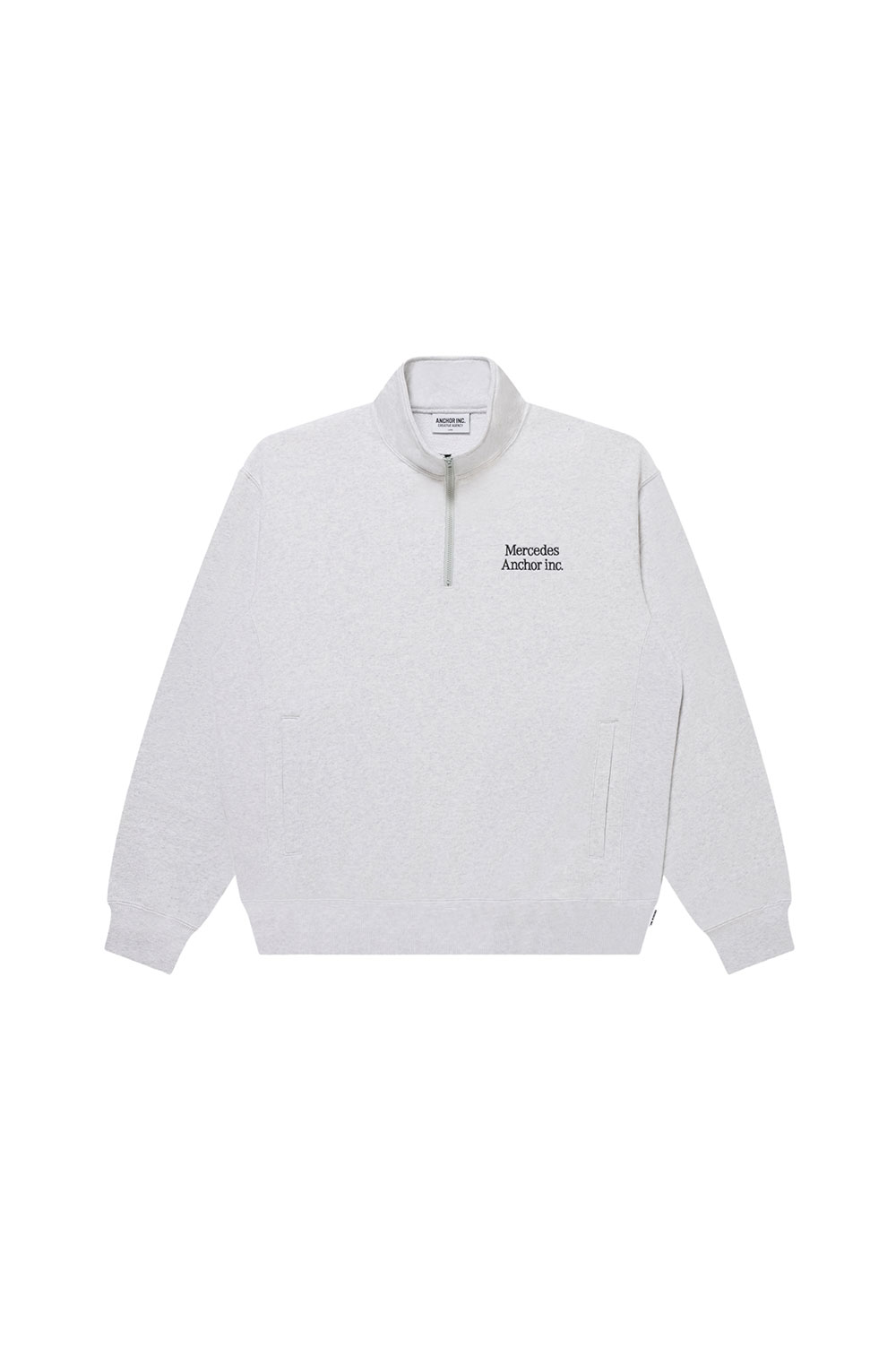 HALF-ZIP SWEAT - ASH (ANCSS26CS04) | セレクトショップ