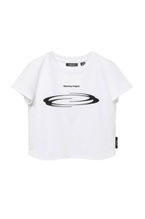 W Cropped Symbol T Shirt - WHITE (FWSMCTA318MWHA)