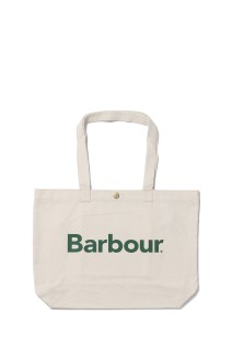 LOGO TOTE BAG - ECRU / BARBOUR GREEN (UBA0733)