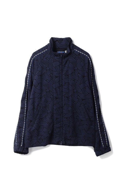Mizu-hiki Knit Jacquard Track Jacket - DARK NAVY (1018874