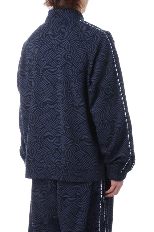 Mizu-hiki Knit Jacquard Track Jacket - DARK NAVY (1018874