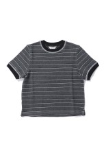 Border Ringer Tee -CHARCOAL GRAY (12610619)
