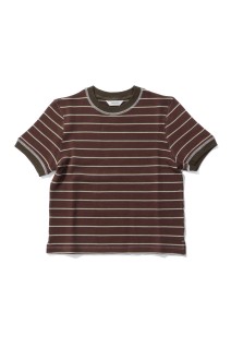Border Ringer Tee -CHOCOLATE (12610619)