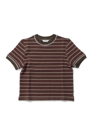 Border Ringer Tee -CHOCOLATE (12610619)